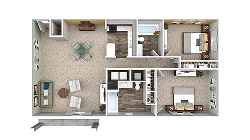 Floor plan 2 Bedroom 2 Bath