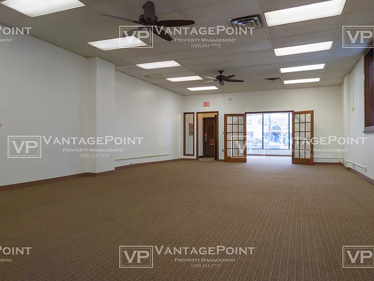 Main floor space facing front