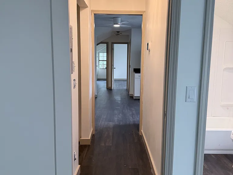 Entrance hallway to exit stair.