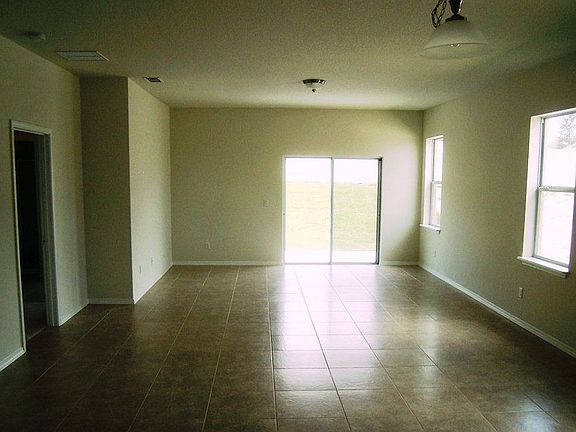 Family room with sliding door to patio
