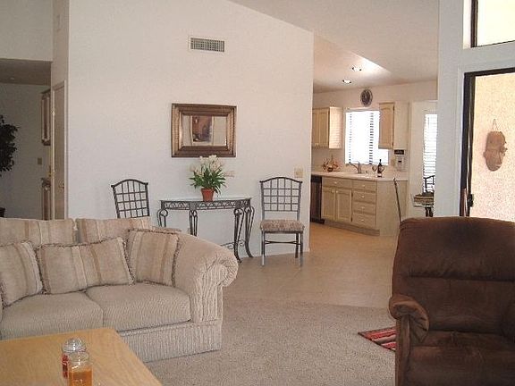 Looking back from family room to kitchen/dining area.
