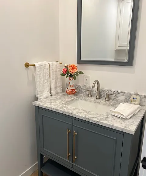 downstairs powder room vanity