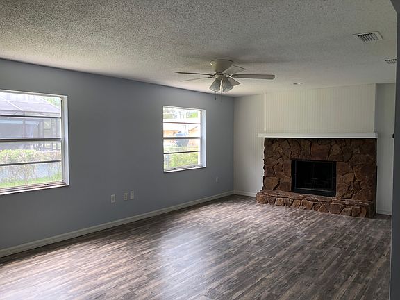 New flooring and fireplace 