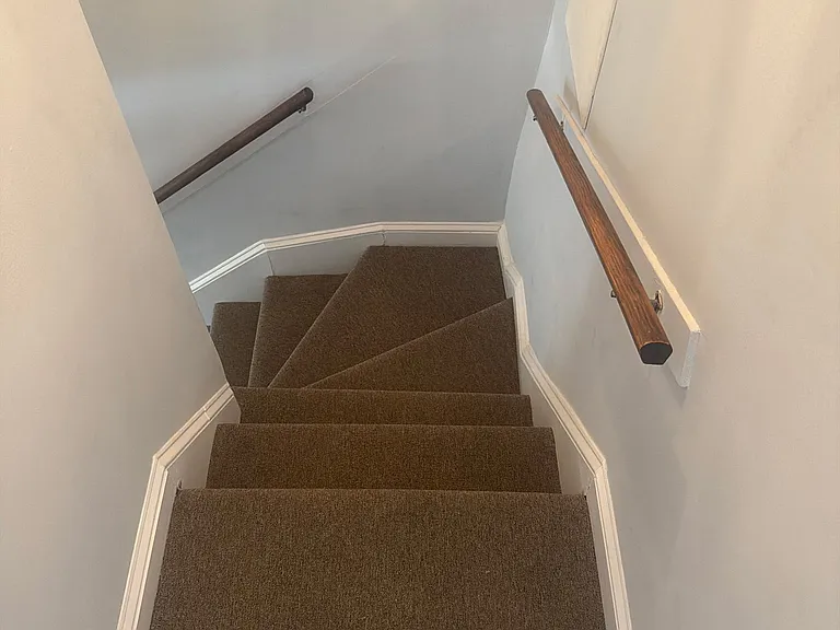 Brand new carpet on the front stairs