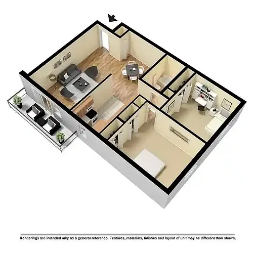 Floor plan 2 BR