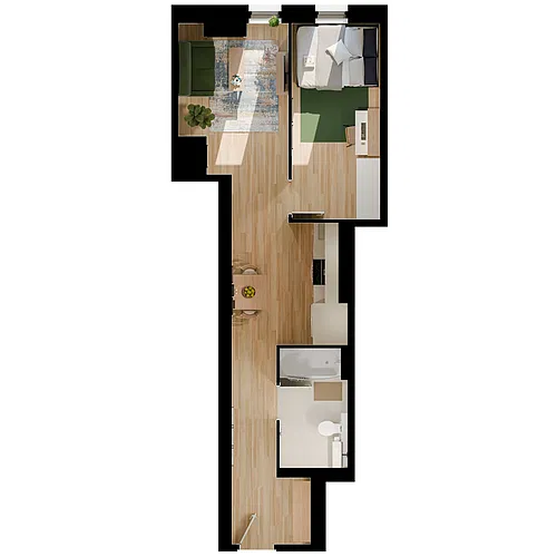 Floor plan 1 Bedroom 1 Bathroom