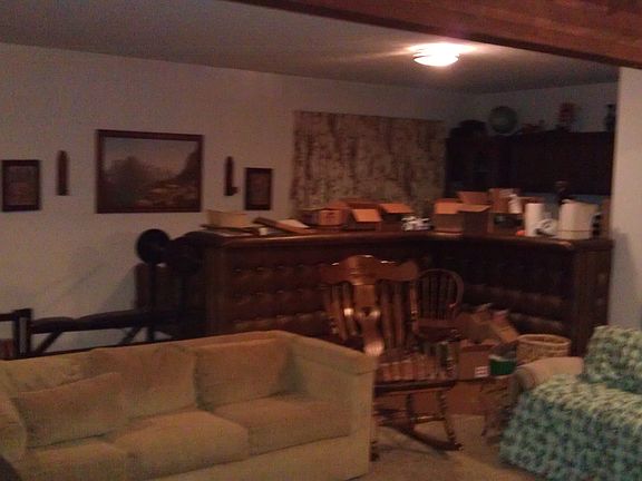 family room in daylight basement