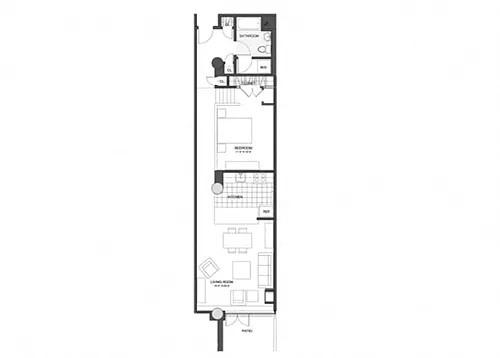 Floor plan 1 Bed/1 Bath