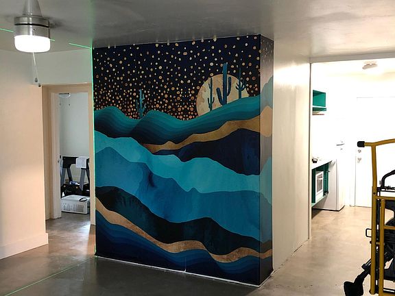 Desert mural to bring you zen at the end of a long day