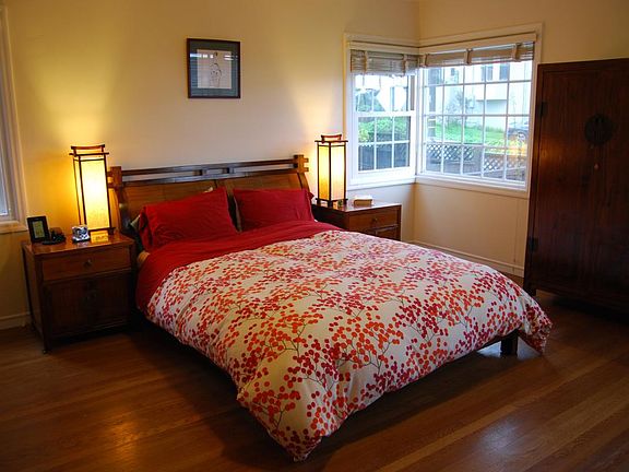 Master bedroom has walk-in closet