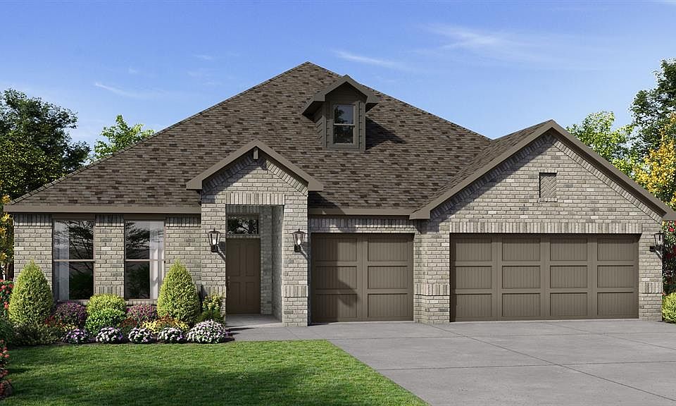 Front Elevation - D.R. Horton''sLegacyFloorplan Elevation A - All Home and community information, including pricing, included features, terms, availability and amenities, are subject to change at any time without notice or obligation. All Drawings, pictures, photographs, video, square footages, floor plans, elevations, features, colors and sizes are approximate for illustration purposes only and will vary from the homes as built.