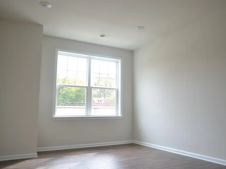 Master bedroom, window view.