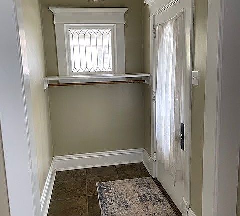 Entryway with coat rack
