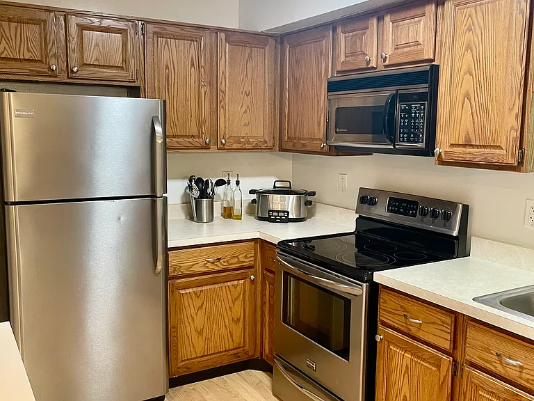 Stainless Steel Appliances & Modern Laminate Flooring