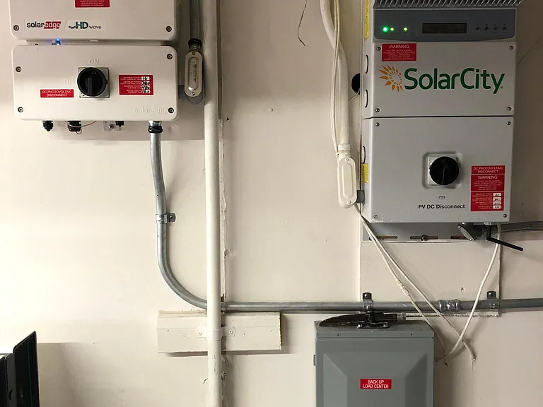 Solar integrated with battery backup and grid.