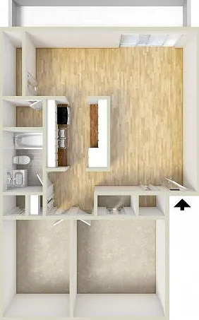 Two bedroom floor plan Two bedroom floor plan