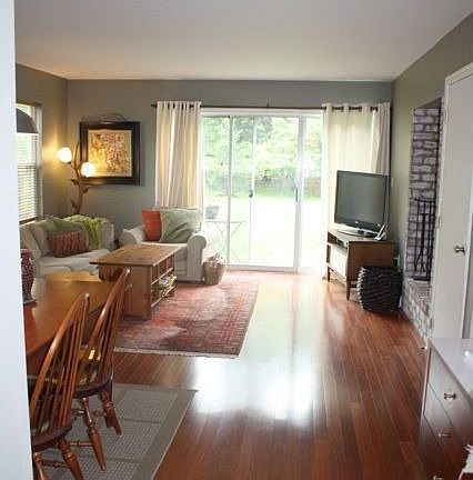 Living room with fireplace