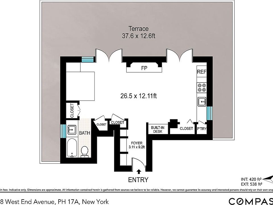 1st image of 588 W End Ave #Ph17a
