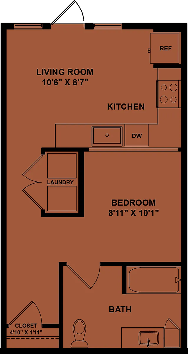 Floor plan E1 Accessible 60%