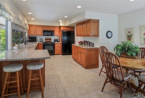 Kitchen with Granite Counters and Breakfast Room