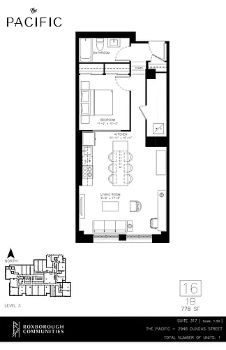 Floor plan 1 bedroom 1 bath 1 Bed 1 Bath 8