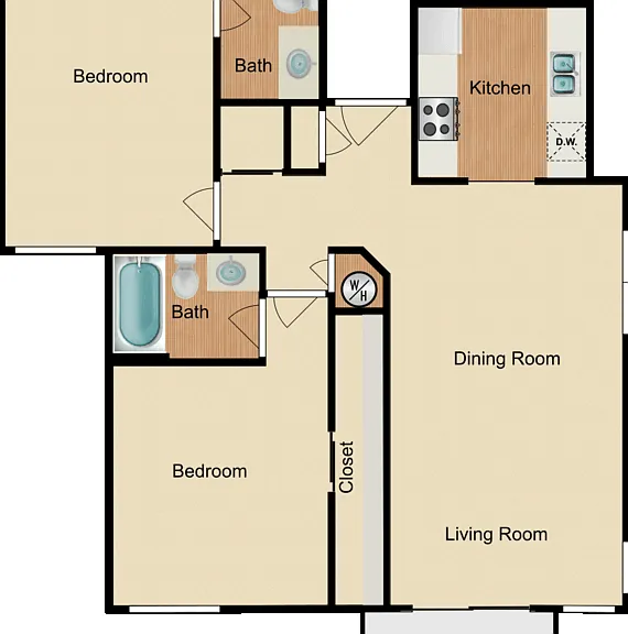 Plan D Floorplan Diagram