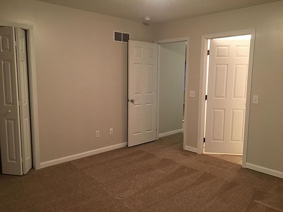 Master bedroom with bathroom entry