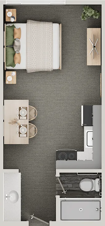 Floor plan Studio (ADA)
