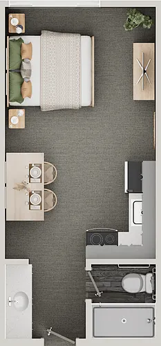 Floor plan Studio (ADA)