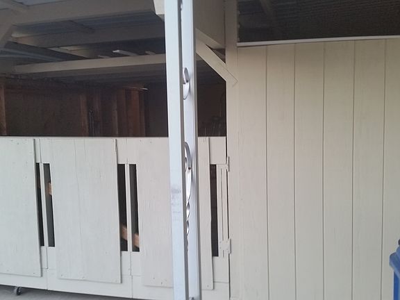 Covered parking with gate