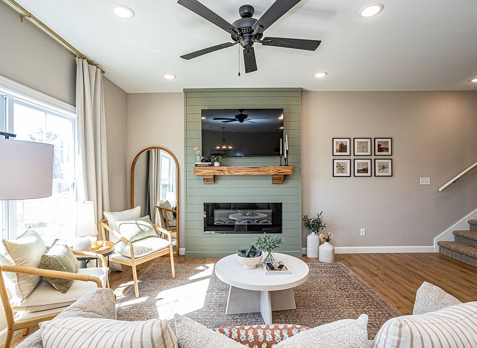 Living room with Electric Fireplace