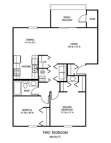 Floor plan Two Bedroom