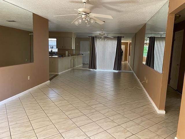 Living room and dining room (View from the front door)