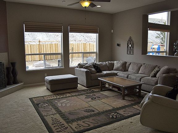 Family room with fire place and surround sound