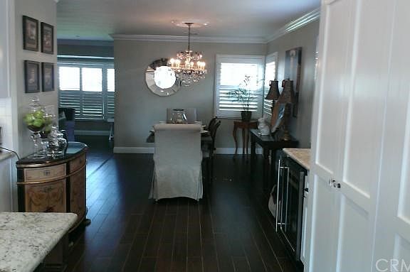 View from kitchen to dining area.