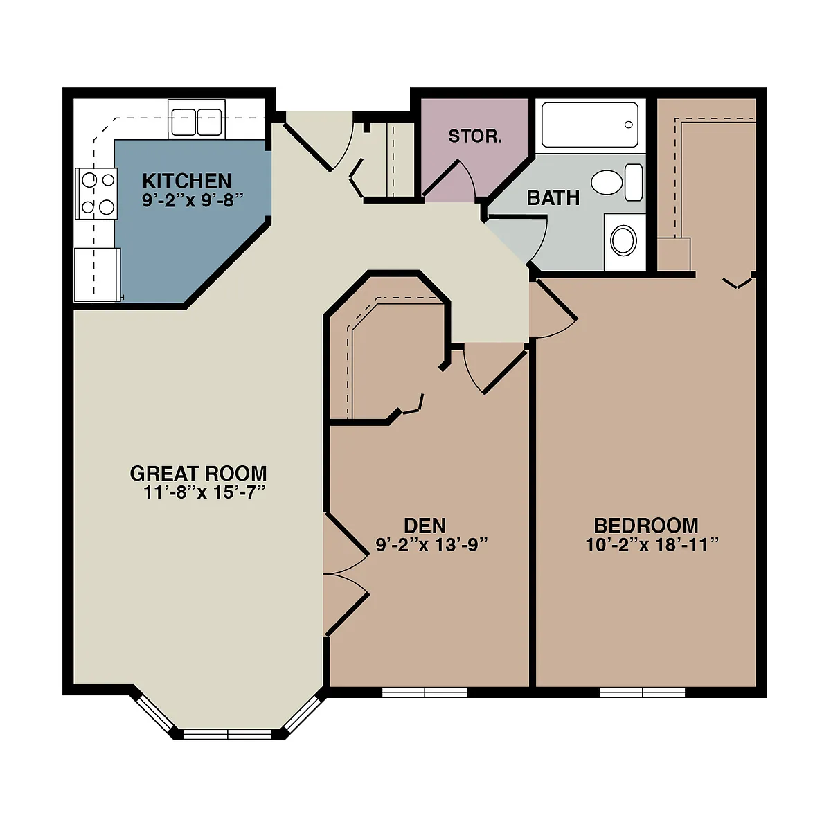 Floor plan Senior 1C+