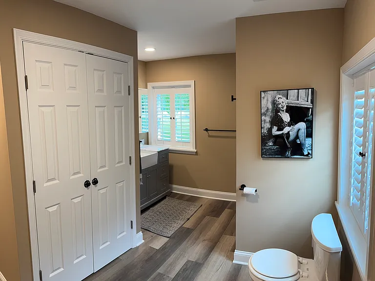 First Floor Bathroom with Laundry Closet