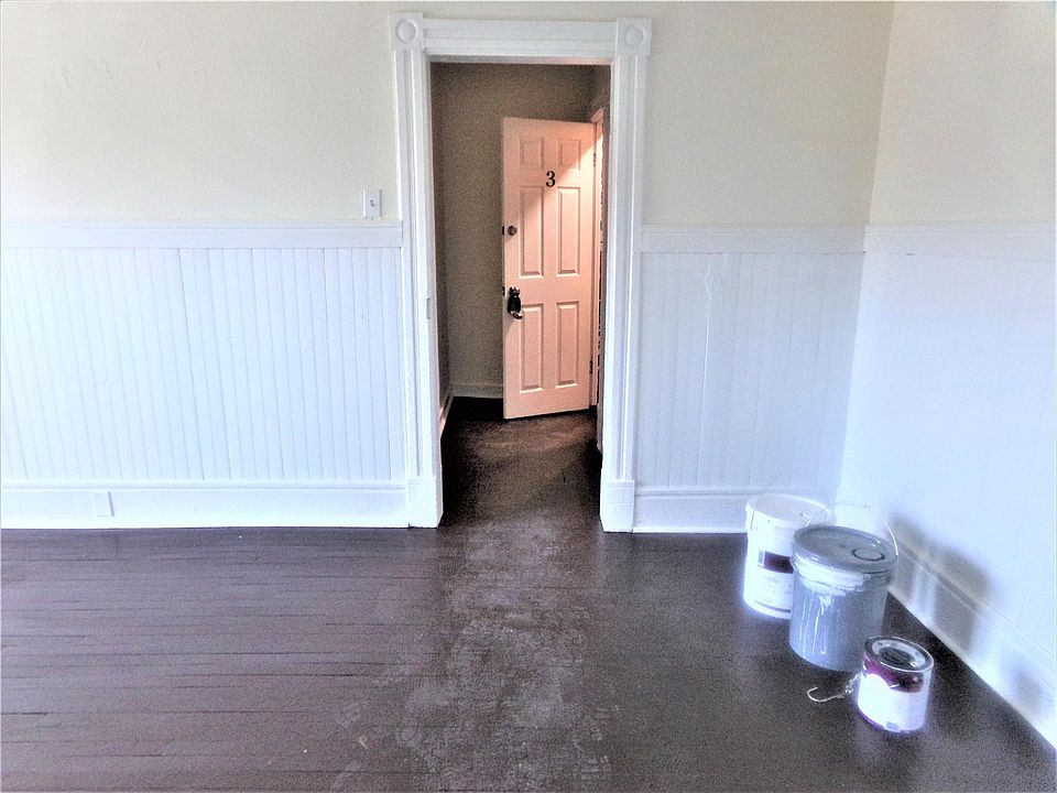 entry and hallway into living room