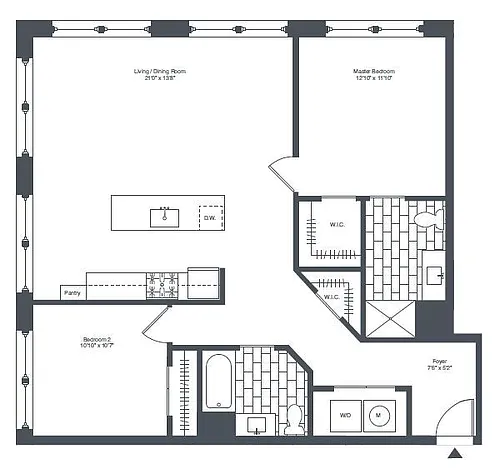 Floor plan cbc5 2 Bed/2 Bath