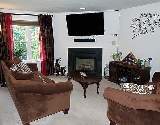 Cozy gas fireplace