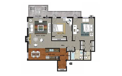 Floor plan 2 Bedroom