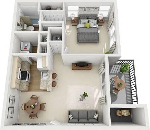 Floor plan 1B
