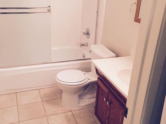 New tile floor in bathroom