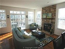 Fireplace & Water View Sitting Area