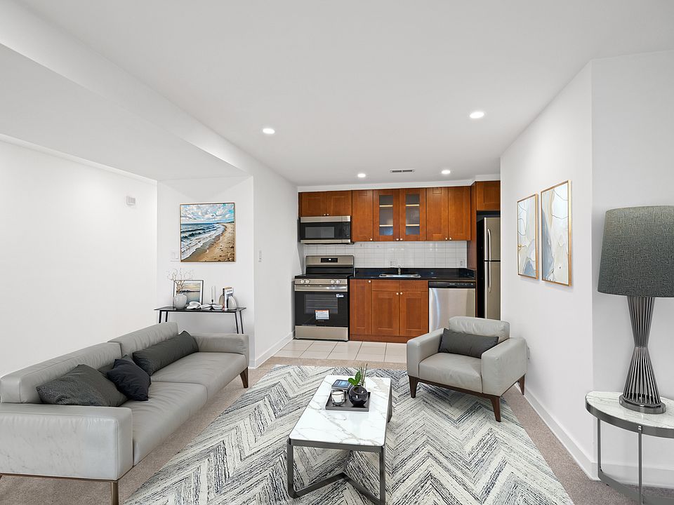 Kitchen and Living Room Staged