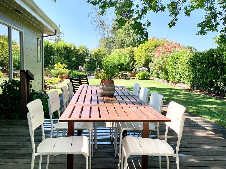 View from Deck to Backyard