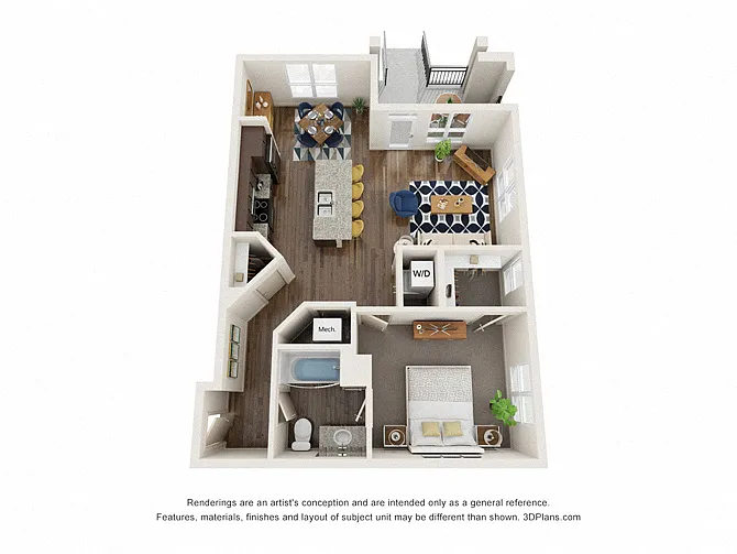 Floor plan 1X1 A