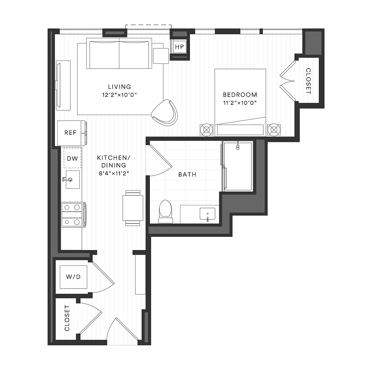 Floor plan Convertible Studio-C3