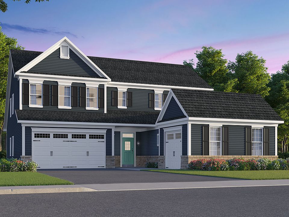Elevation 1 of the Winthrop a home design at Lakeside at Trappe by Brookfield Residential