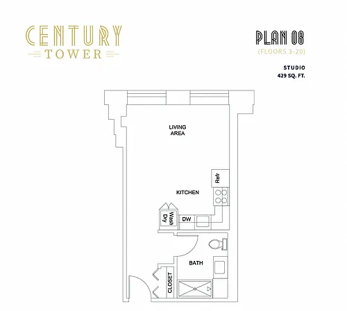 Floor plan Studio 08